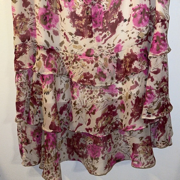 🌹NWT:Samuel Dong Floral Pink Maxi Skirt - Picture 3 of 10